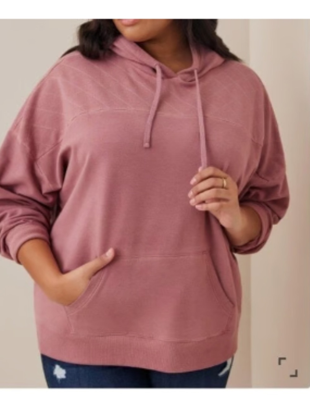 Torrid Relaxed Super Soft Fleece Quilted Yoke
Drop Shoulder Hoodie size 6XL